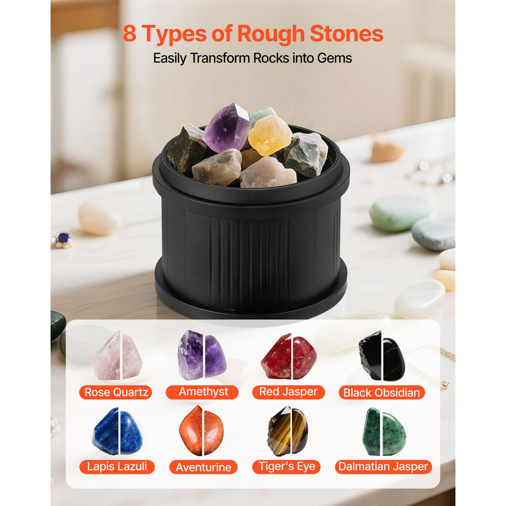 Uimoso 3lbs Rock Tumbler Kit with Gemstones and Polishing Materials