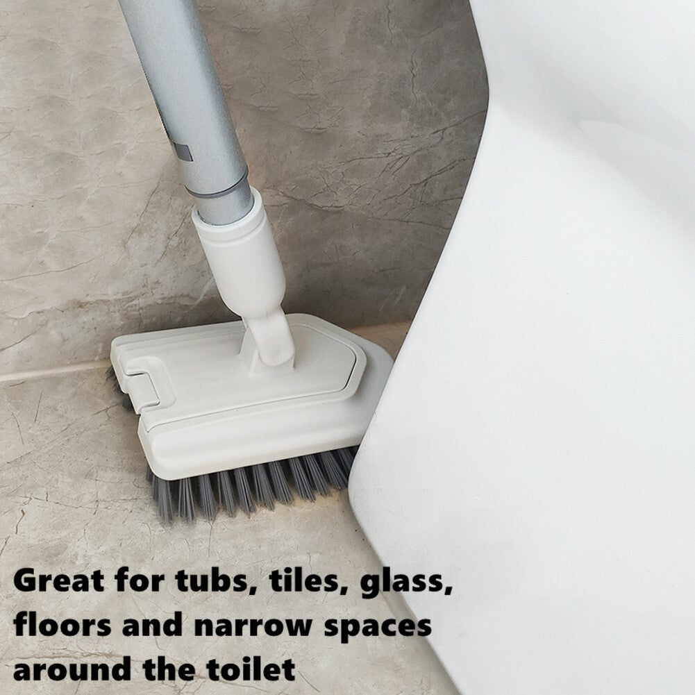 Adjustable Long Handle Floor Brush – Cleaning Tub, Tiles & Glass Walls