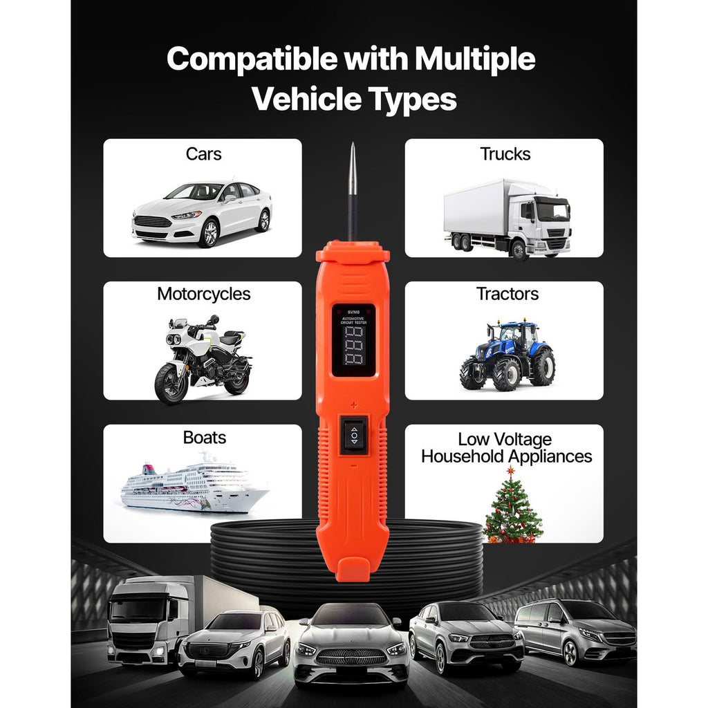 Uimoso Automotive Circuit Tester 6-36V DC Voltage Probe with LED Display