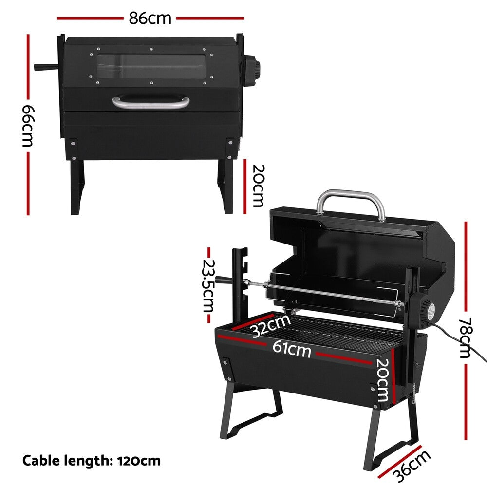 BBQ Grill Charcoal Smoker Electric Roaster Portable Outdoor