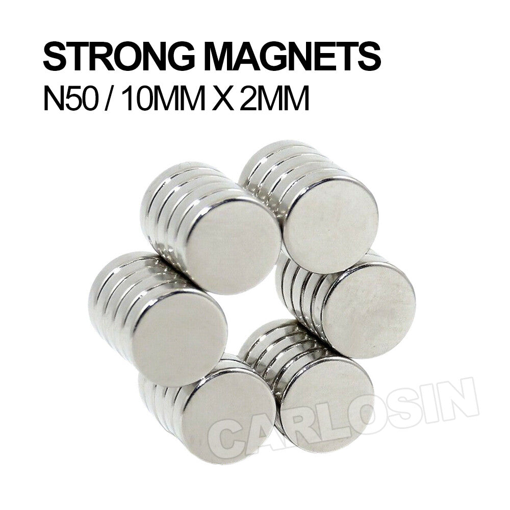 100x Neodymium Disc Magnets N35 Super Strong Round 10x2mm