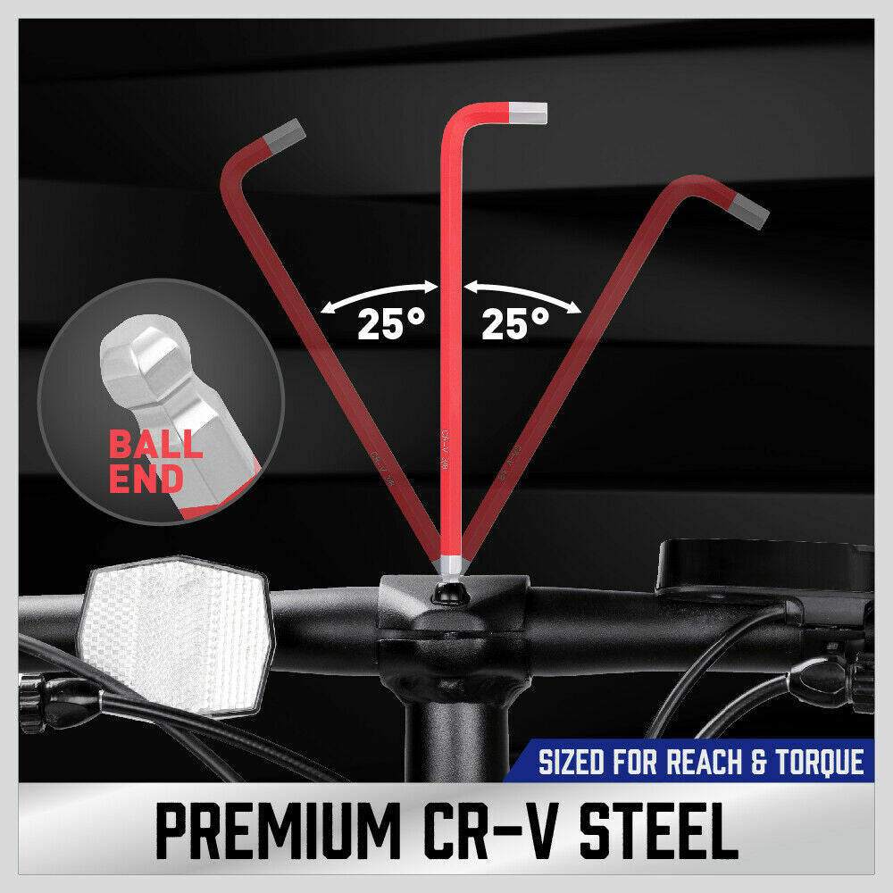 36pc Hex & Torx Key Set – Extra Long Allen Wrenches Ball End