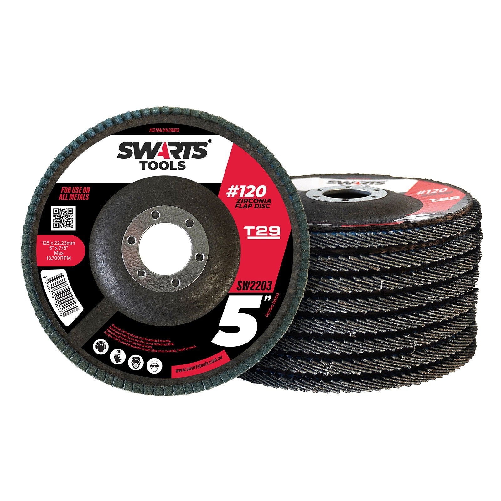 5" 125mm Zirconia Flap Disc – Grinder Sanding Disk for Metal