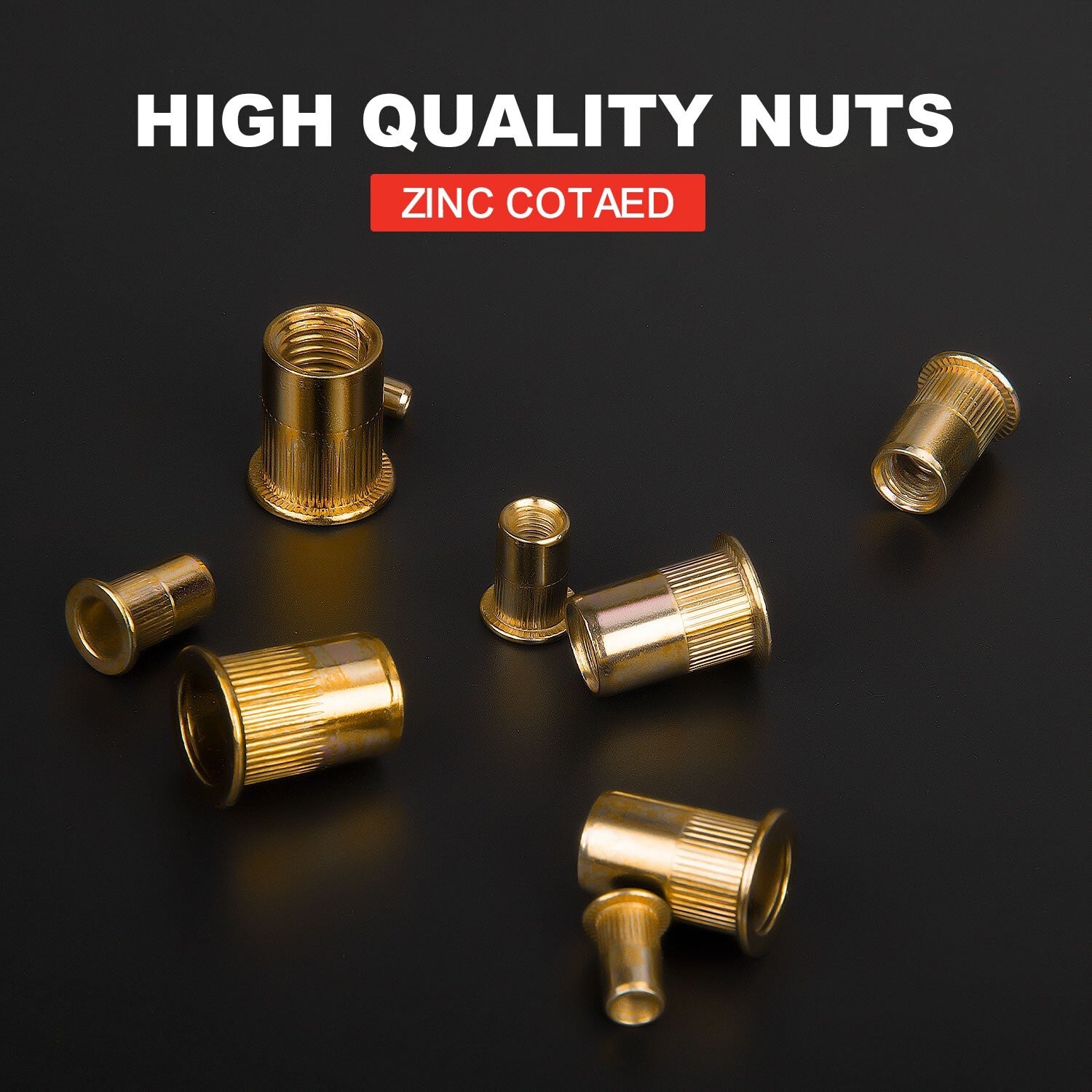 160pc Heavy Duty Nut Rivet Gun – Riveter Kit M3-M12