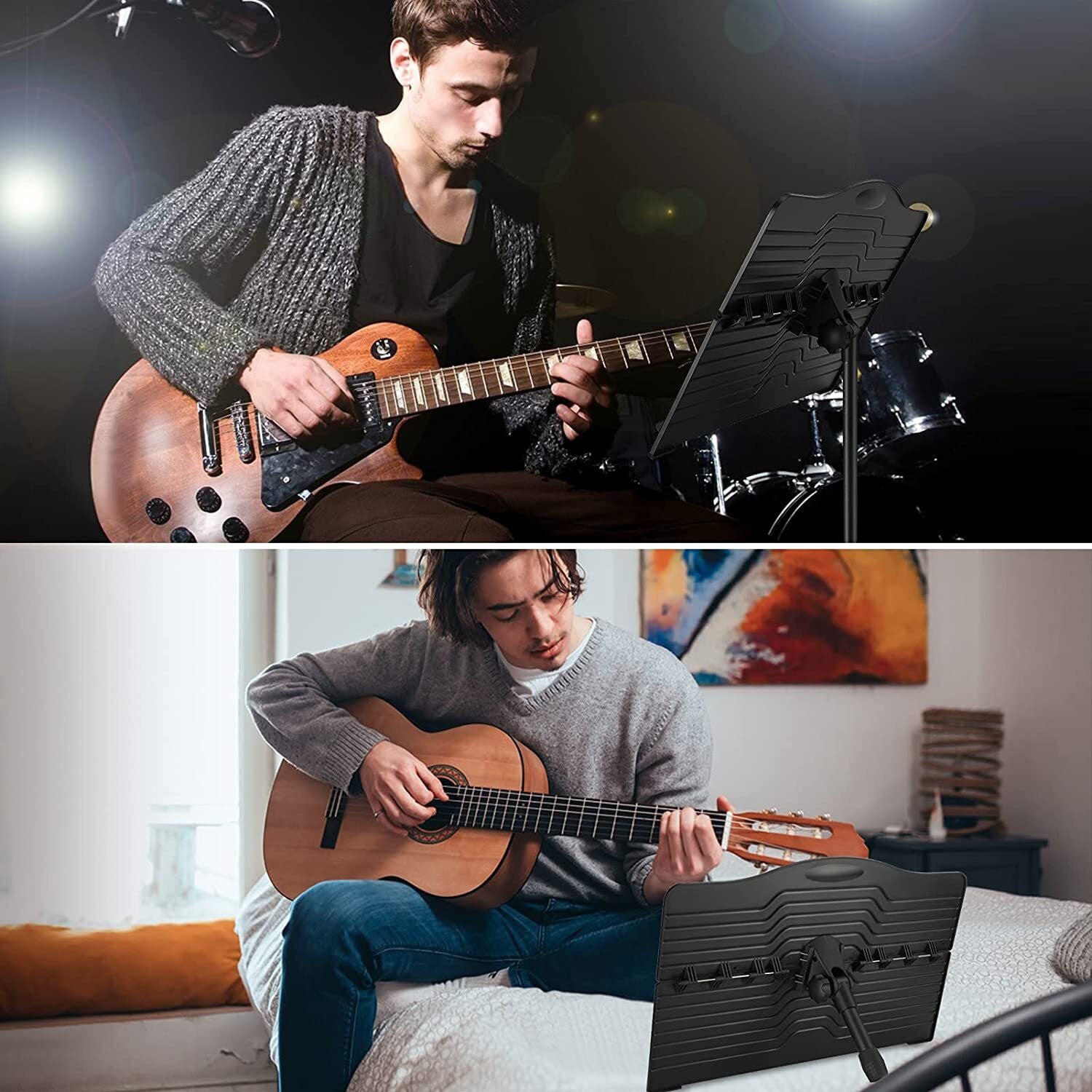 Donner Portable Metal Sheet Music Stand with Reading Light & Bag