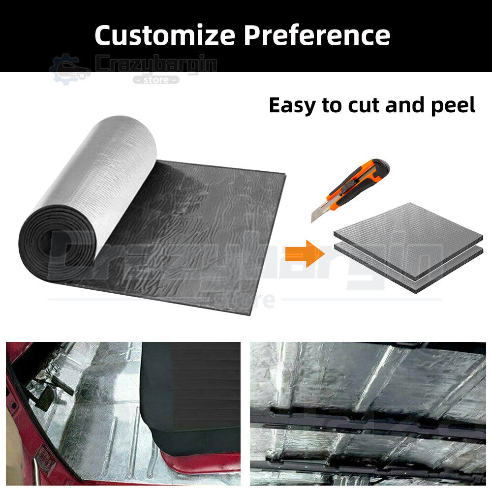 1x5M Car Sound Deadener – Foam Insulation Mat Heat & Noise Shield