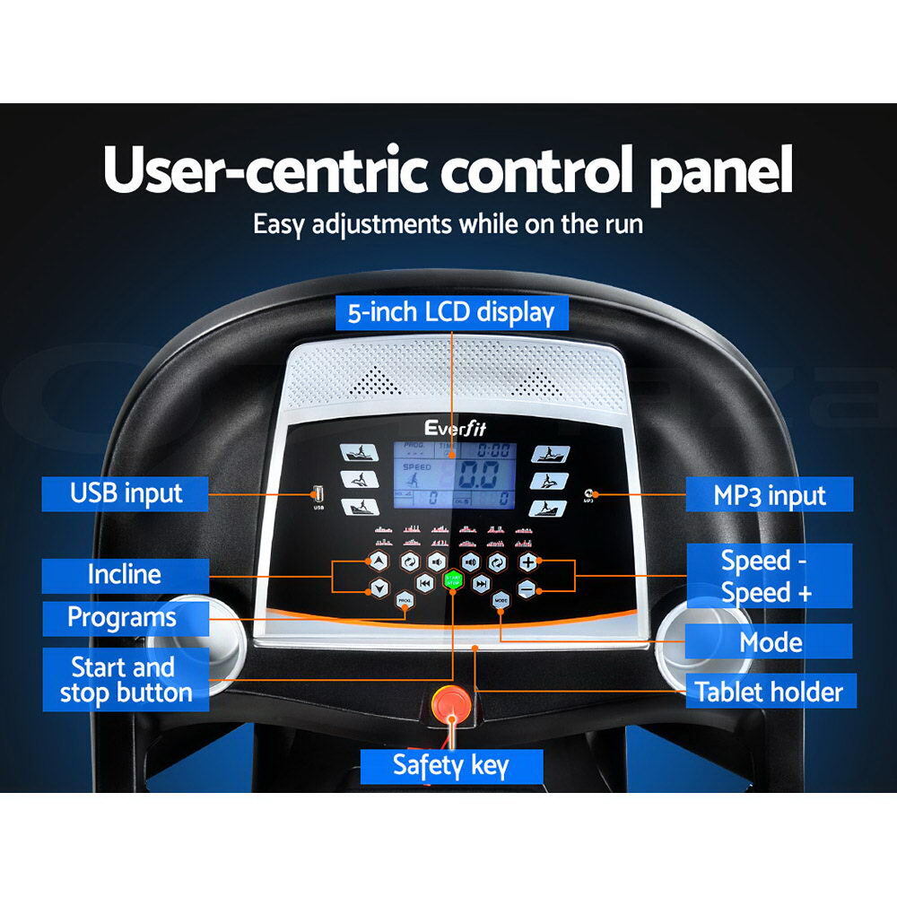 Electric Treadmill Auto Incline Home Gym Fitness 450mm