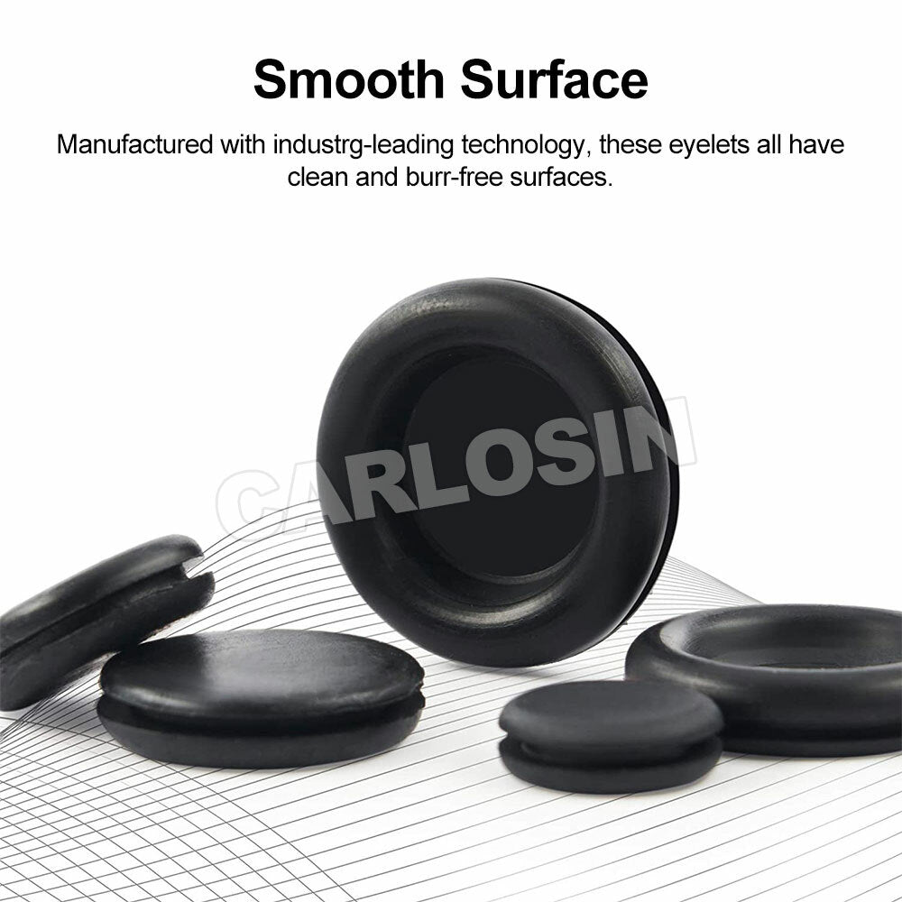 200pcs Rubber Grommet Assortment Set Wire Gasket Hole Plug AU