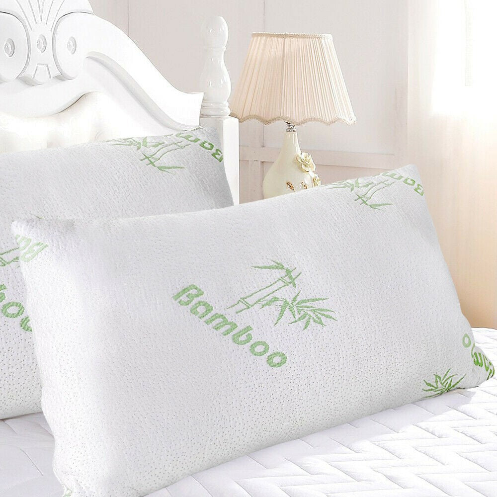 2-Pack Memory Foam Pillow – Dreamz Shredded Bamboo Bed Pillow 70x40cm