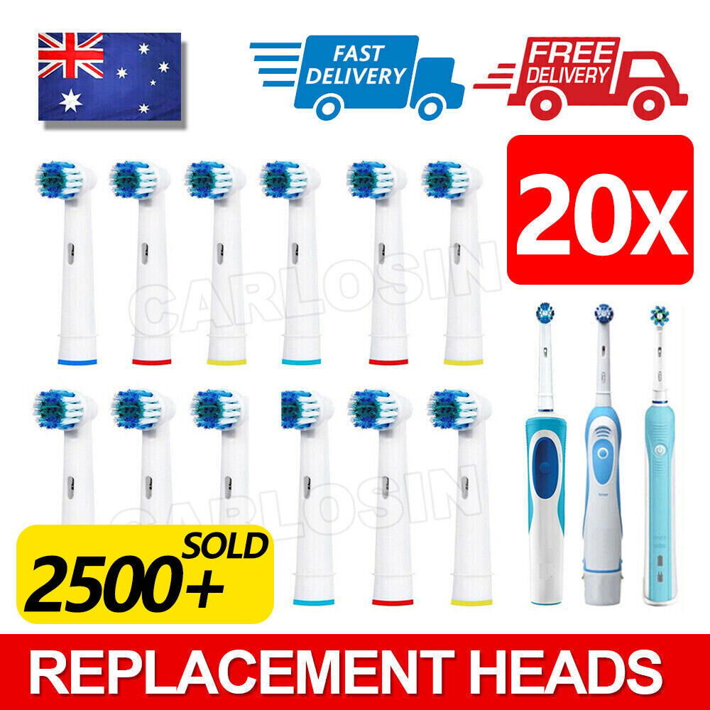 20x Replacement Electric Toothbrush Heads for Oral-B Braun Models