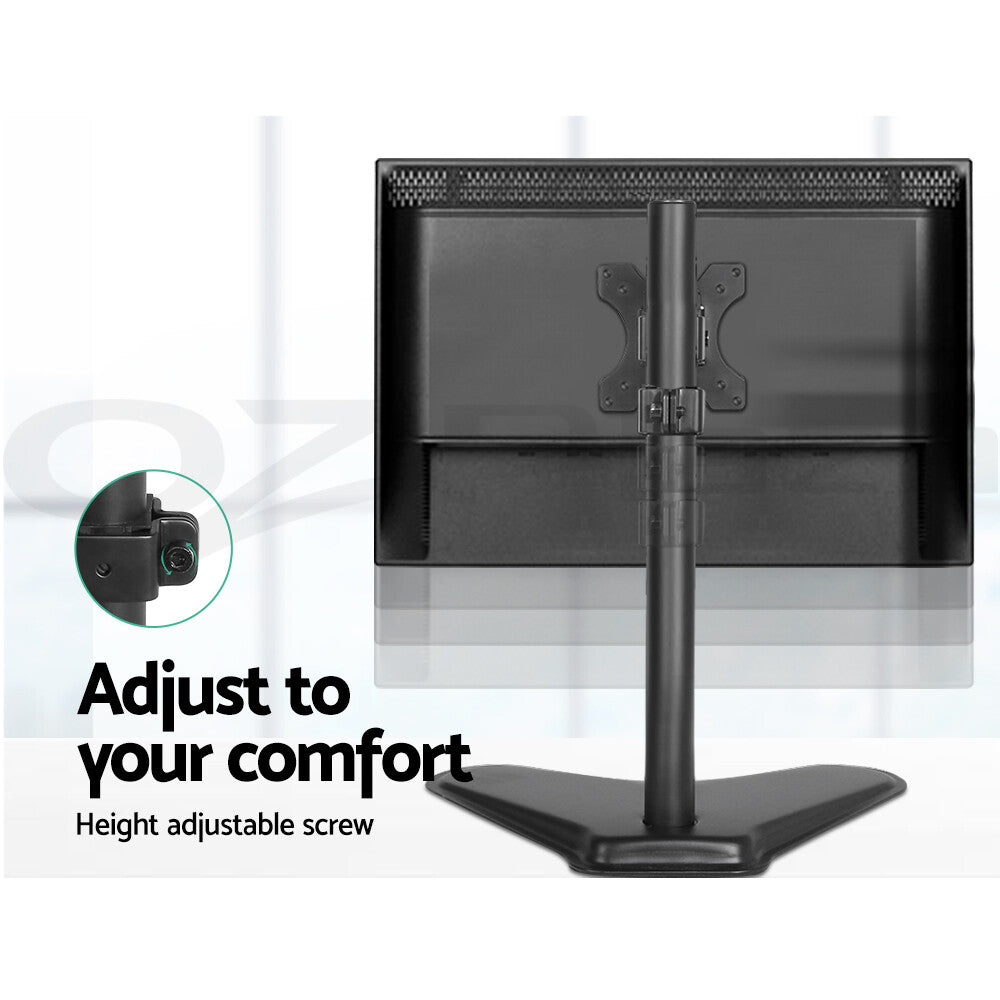 Freestanding Single Monitor Desk Stand Arm TV Mount