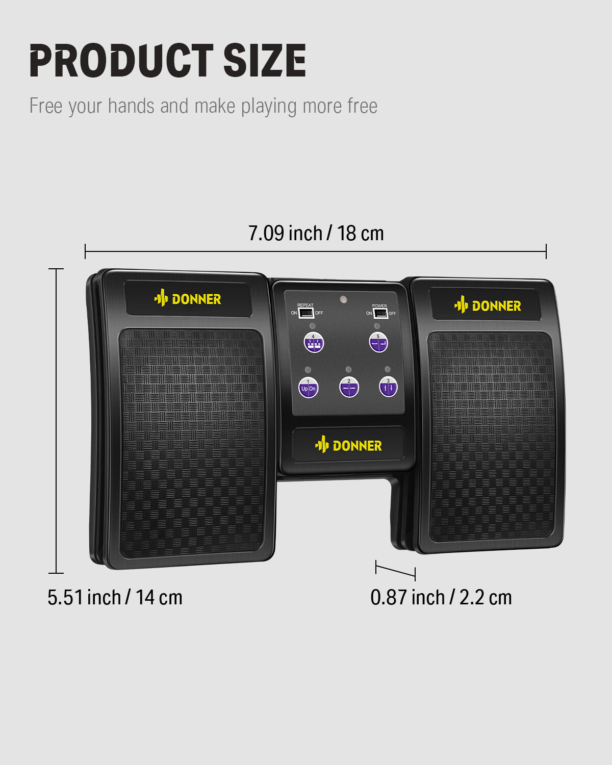 Donner Wireless Page Turner Pedal for Tablet & Phone Rechargeable