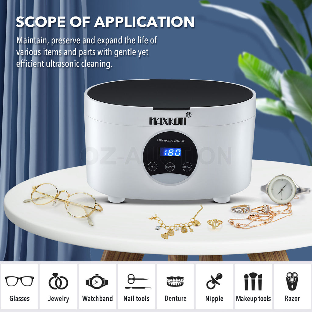 Maxkon 600ML Ultrasonic Cleaner – Jewellery & Silver Degassing Tank