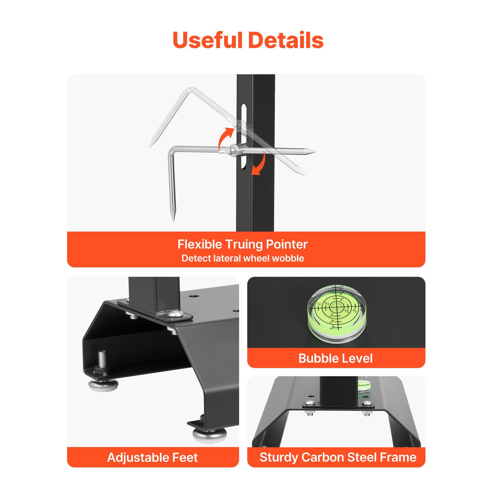Uimoso Motorcycle Wheel Balancer Stand for Tire Alignment, 40 kg Load Capacity