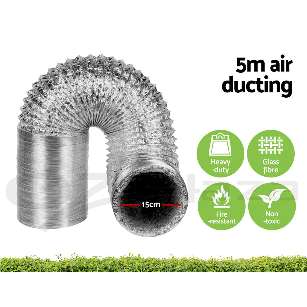Fingers Grow Tent Kit 6" Hydroponics Ventilation Fan Carbon Filter