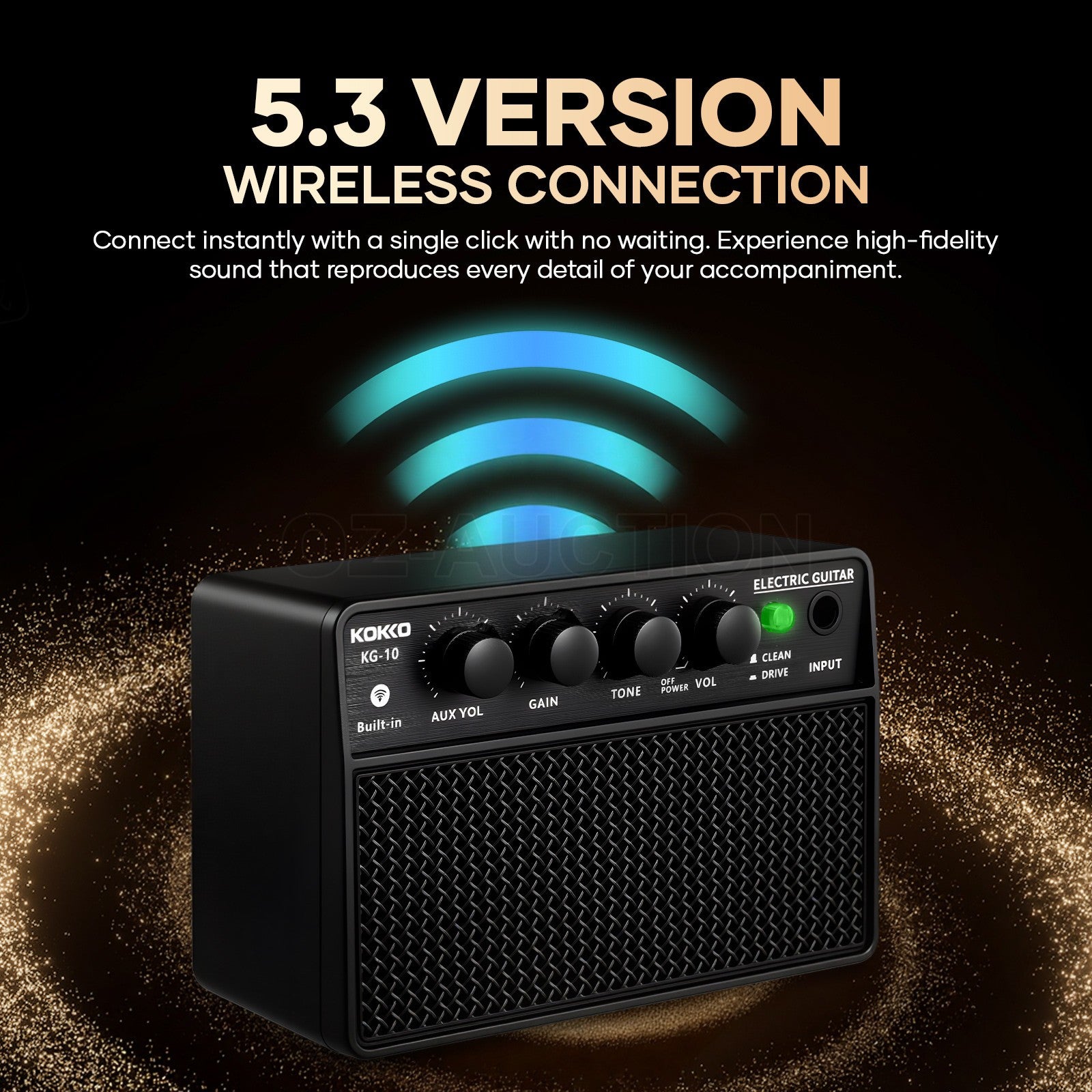 Electric Guitar Mini Amp – Bluetooth Portable 10W Practice, Clean Drive