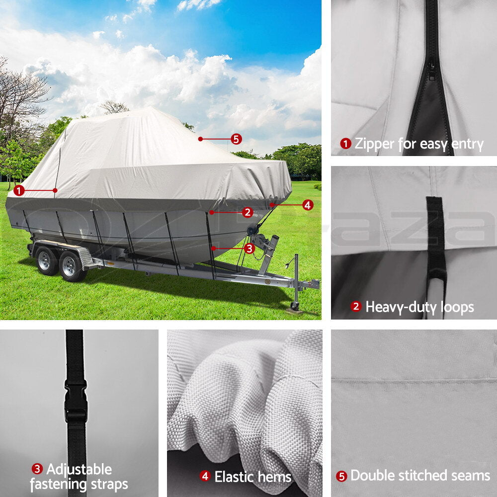 Boat Cover 25–27ft Trailerable 600D Heavy Duty Marine
