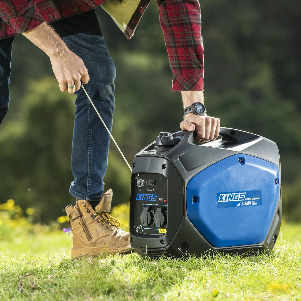 Adventure Kings 2.0kVA Inverter Generator 2200W Peak Power 2yr warranty + Cover