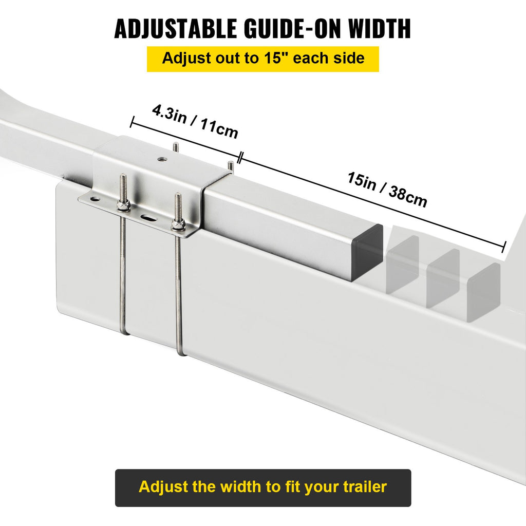 Uimoso Boat Trailer Guide-on 22" Steel Trailer Post Guide on w/ 1 Pair PVC