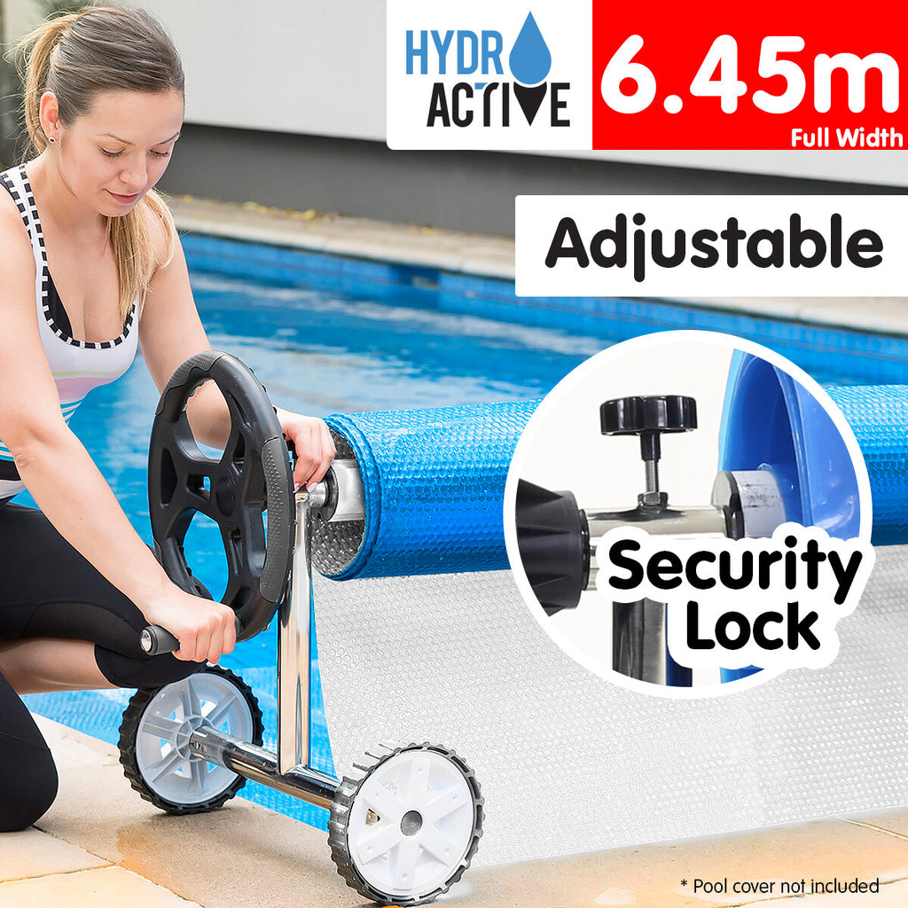 Adjustable Pool Cover Roller with Wheels for Solar Blankets