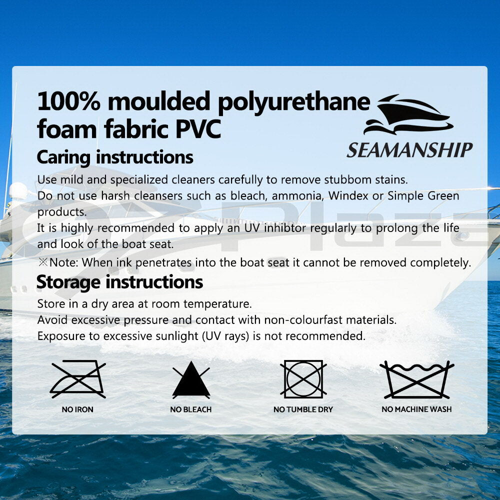 Seamanship 2X Folding Boat Seats Seat Marine Seating Set All Weather Swivels B&G