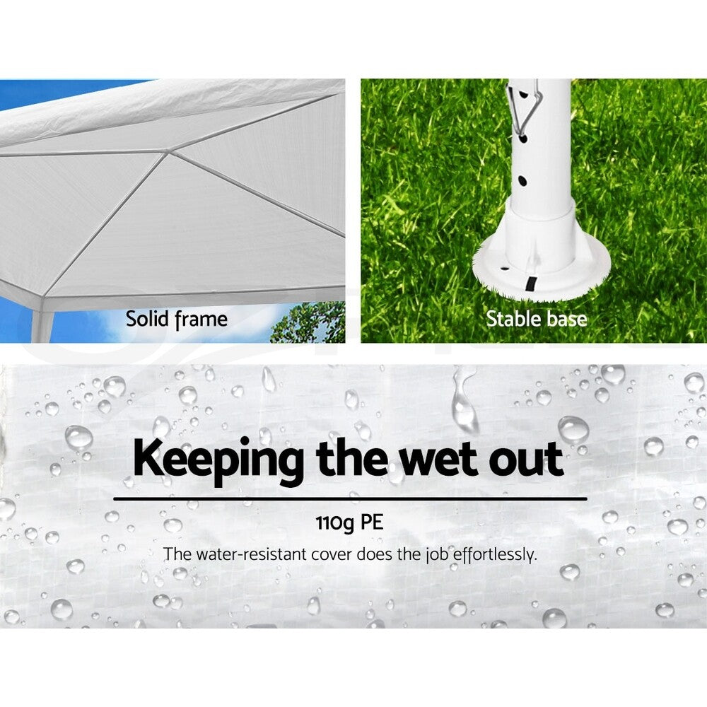 3x3 Gazebo Wedding Party Marquee Tent Outdoor Camping White