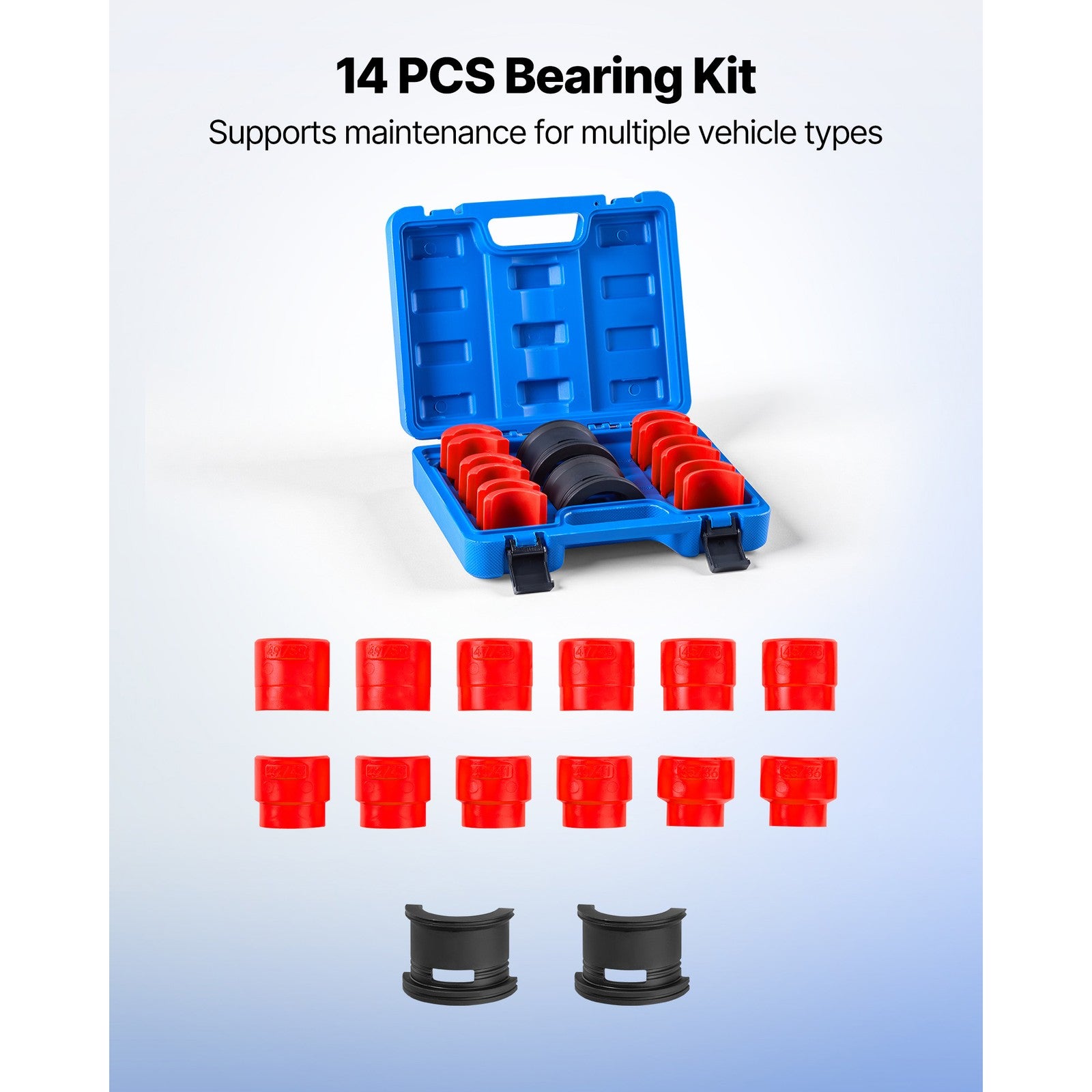 Uimoso Bearing Press Kit Bushing Bearing Seal Driver Removal Tool Set 14Pcs Case