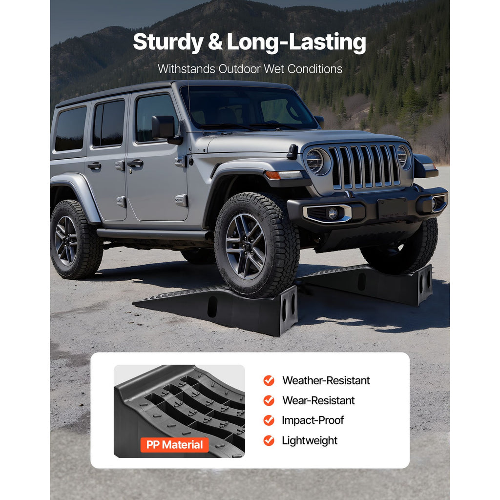 Uimoso Car Service Ramps, 2-Pack, 5897 kg Capacity, 155 mm Height Lift