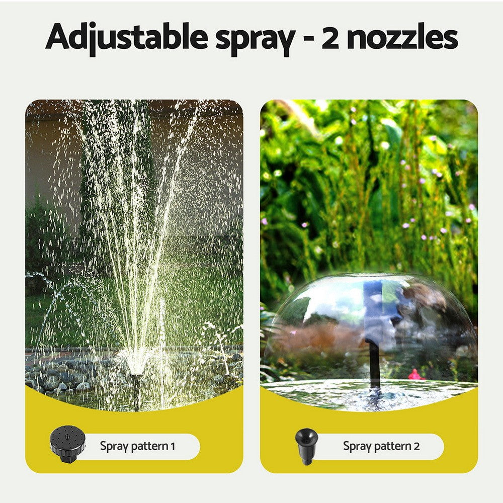 Solar Pond Pump Submersible Fountain Kit 1600L/H 2 Panels