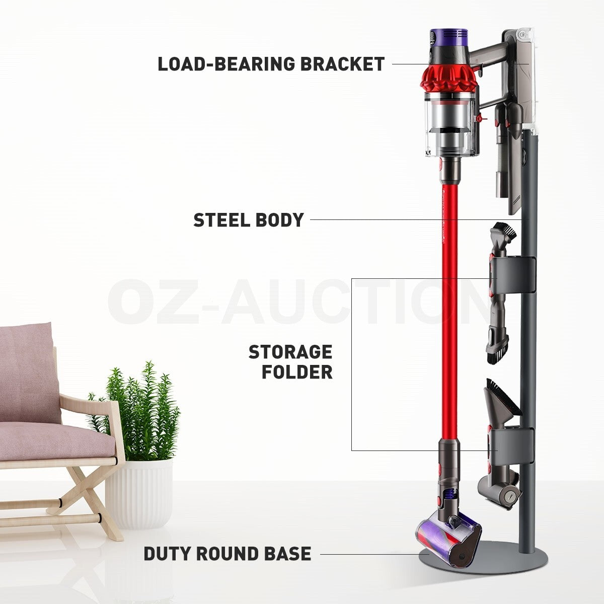 Freestanding Vacuum Cleaner Stand – Rack for Dyson All Model
