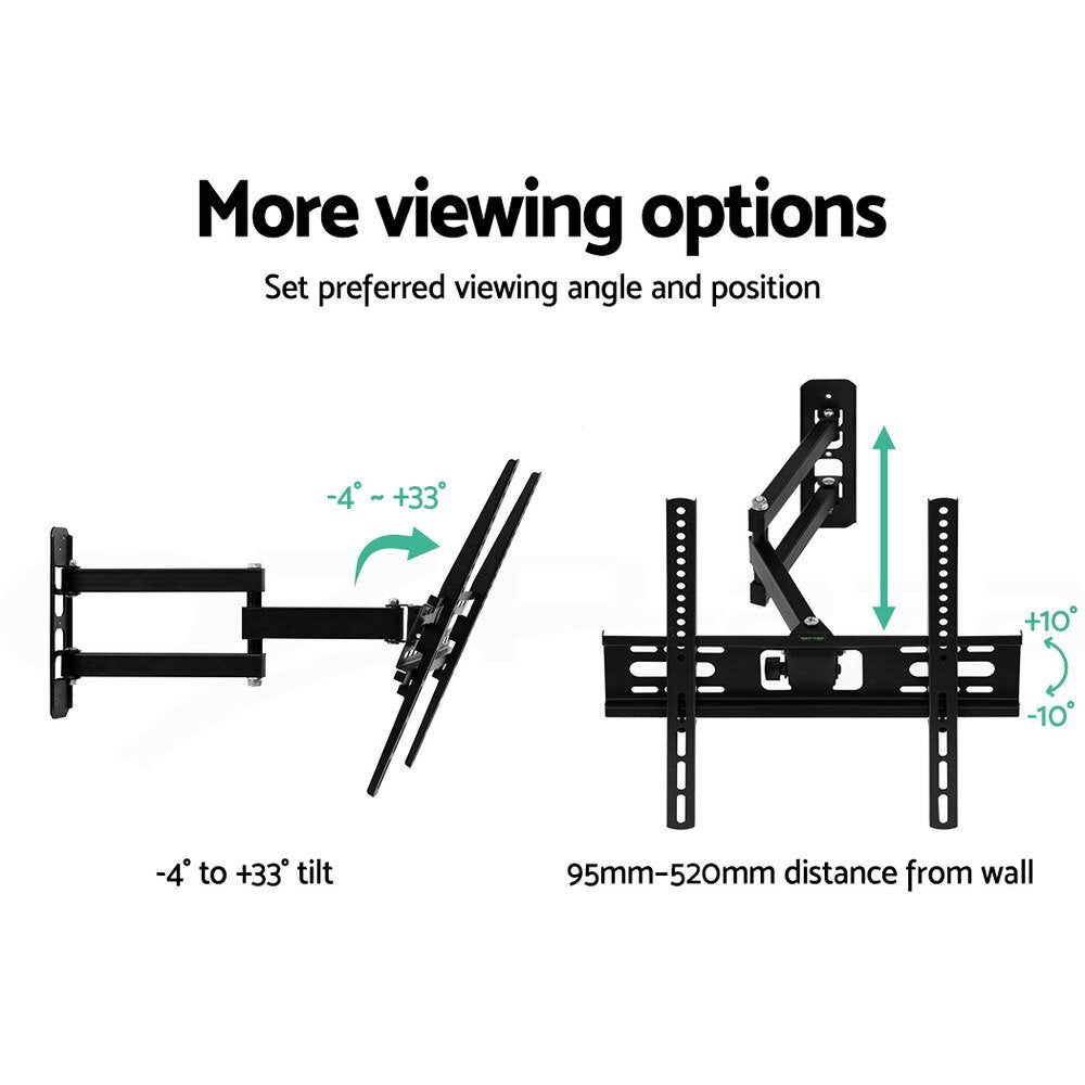 23–55" Full Motion TV Wall Mount Tilt Swivel Bracket