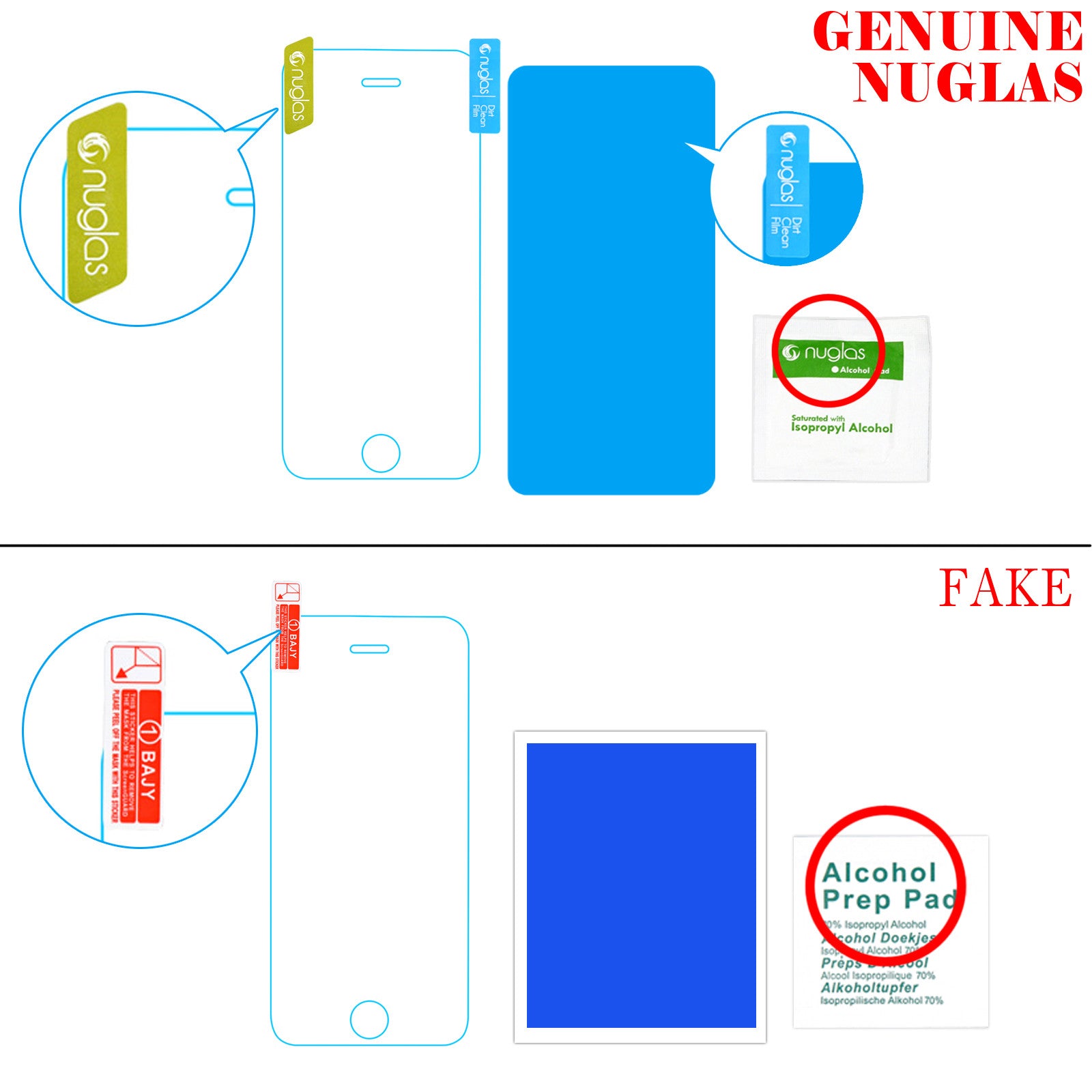 2x Tempered Glass Screen Protector for iPhone