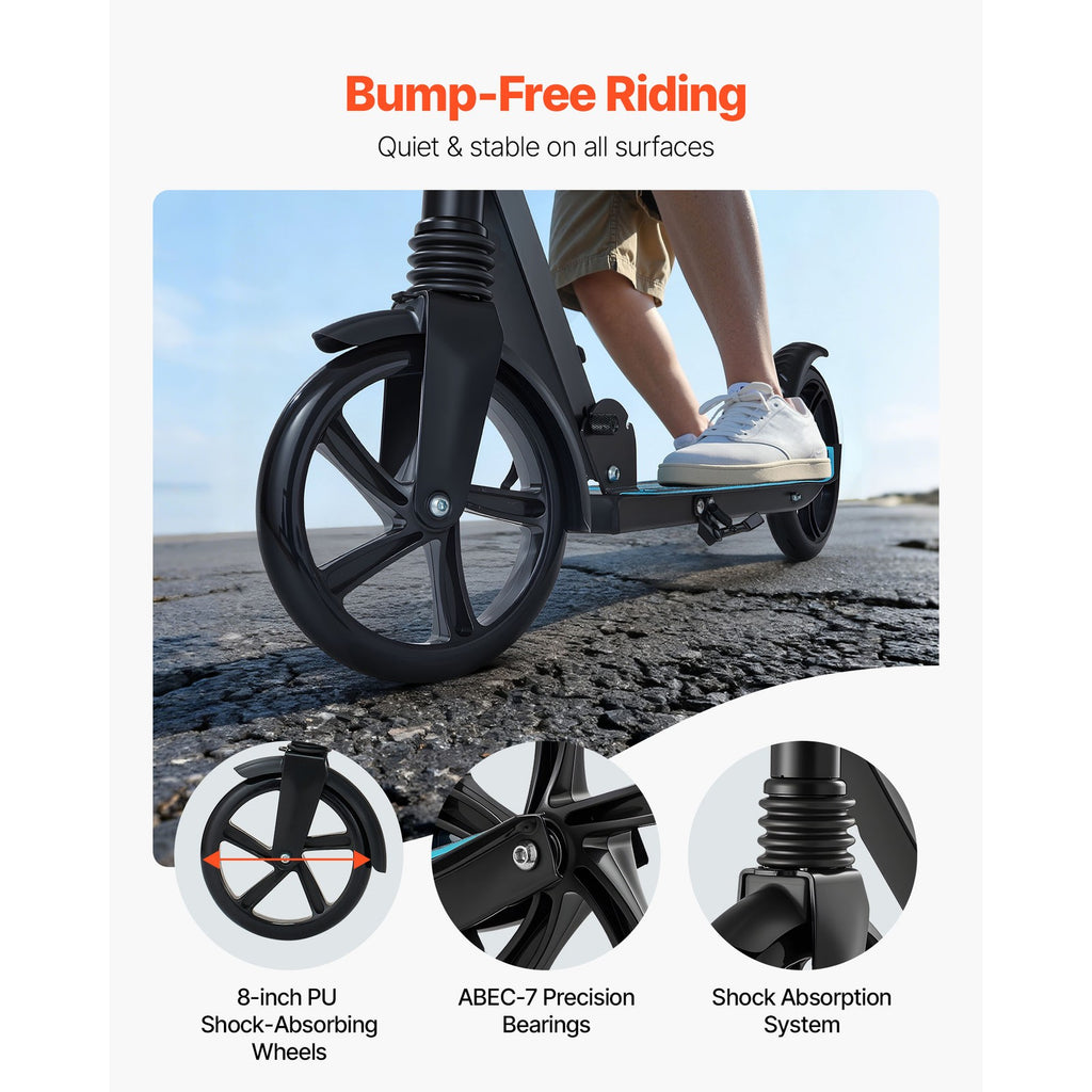 Uimoso Foldable Kick Scooter for Kids, Teens, and Adults, 99.8 kg Capacity