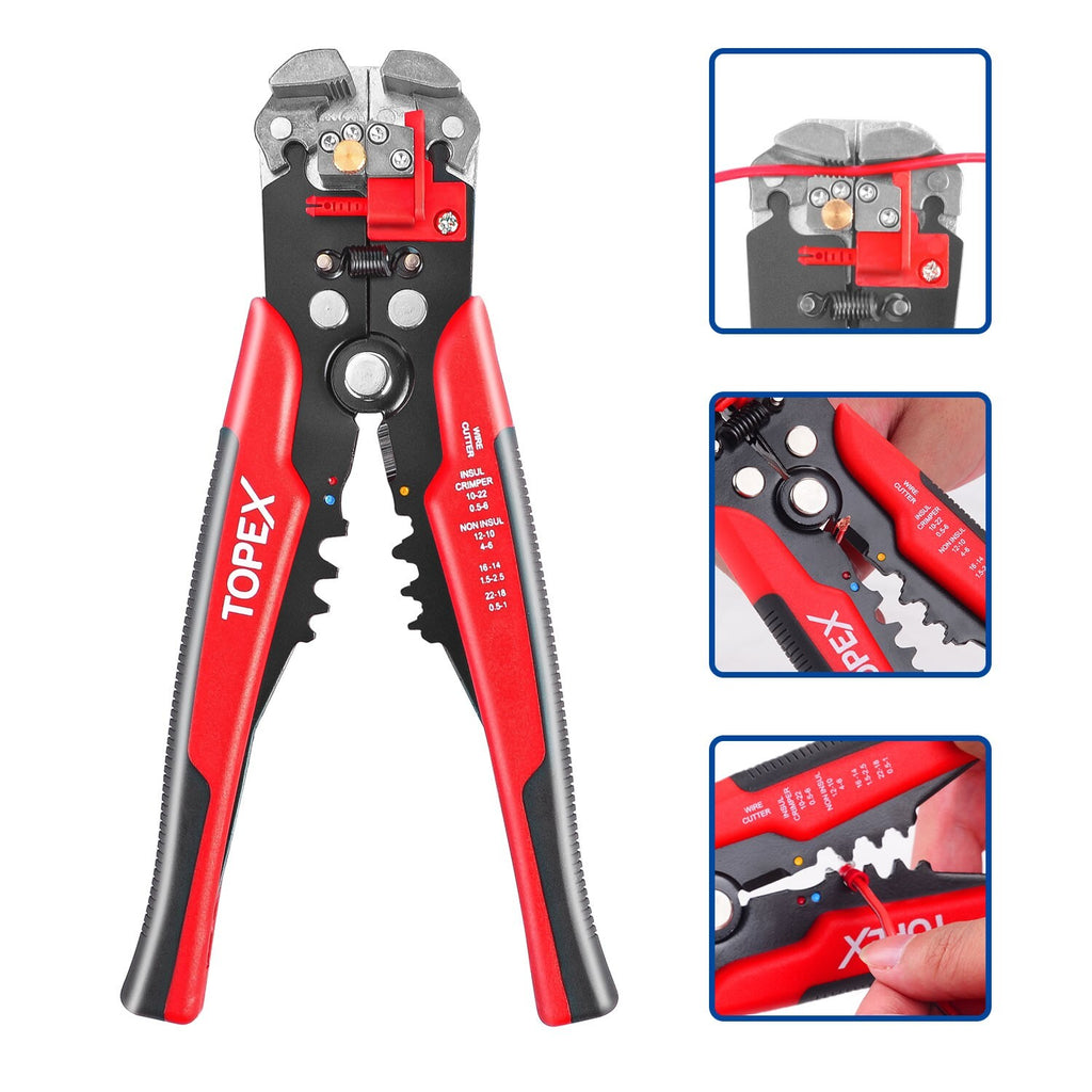 260pc Wire Stripper & Crimper Set – Self-Adjustable Pliers & Terminals
