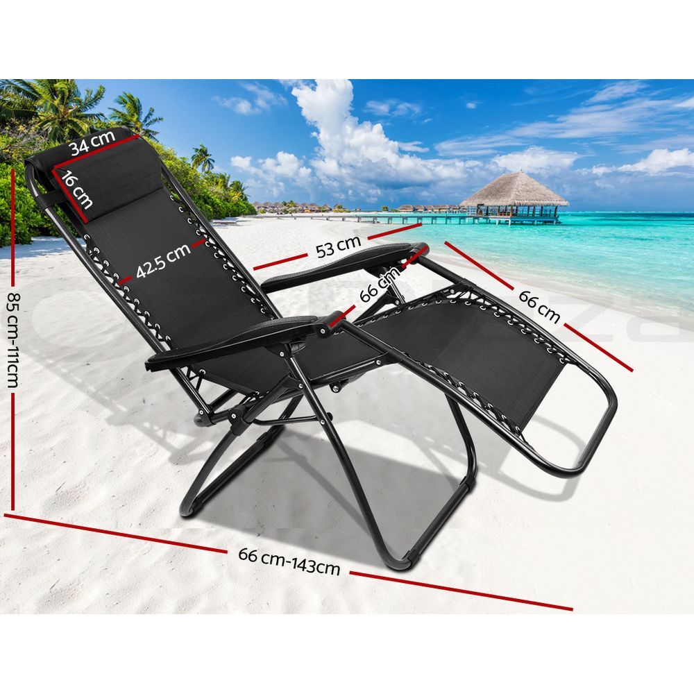Zero Gravity Sun Lounge Chair Outdoor Folding Recliner