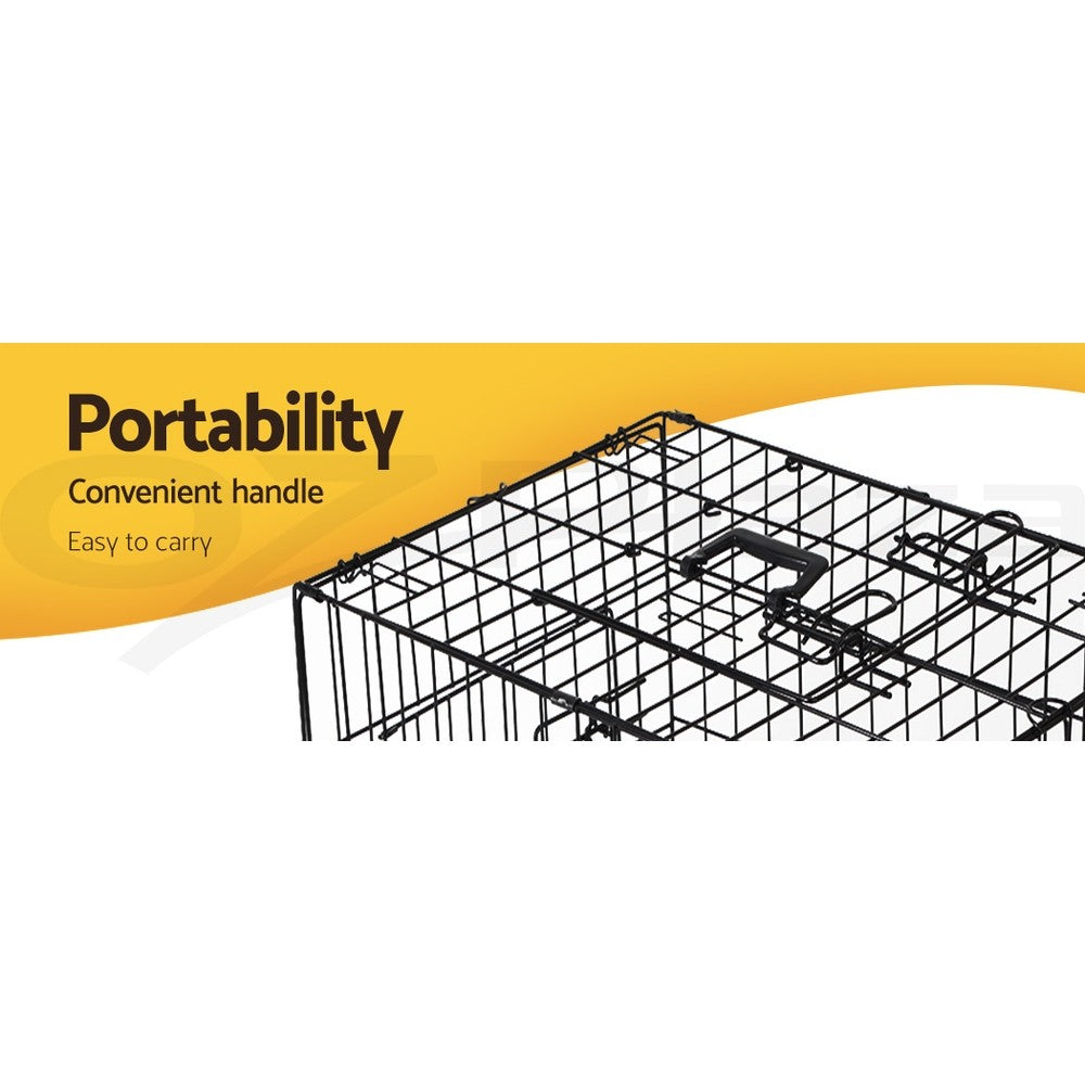 Dog Cage Crate Metal Kennel Cat Playpen Large 24–48"