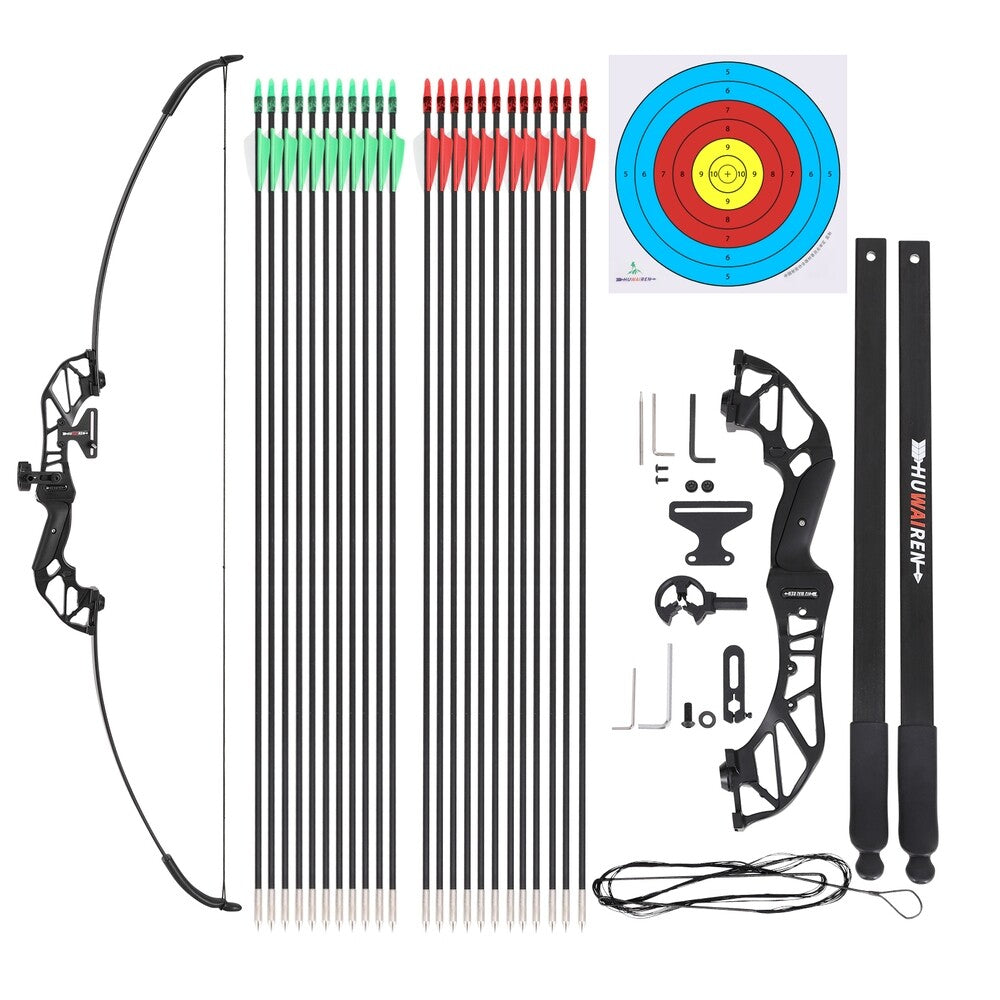 55lb Takedown Recurve Bow & Arrow Set Archery Hunting Adult