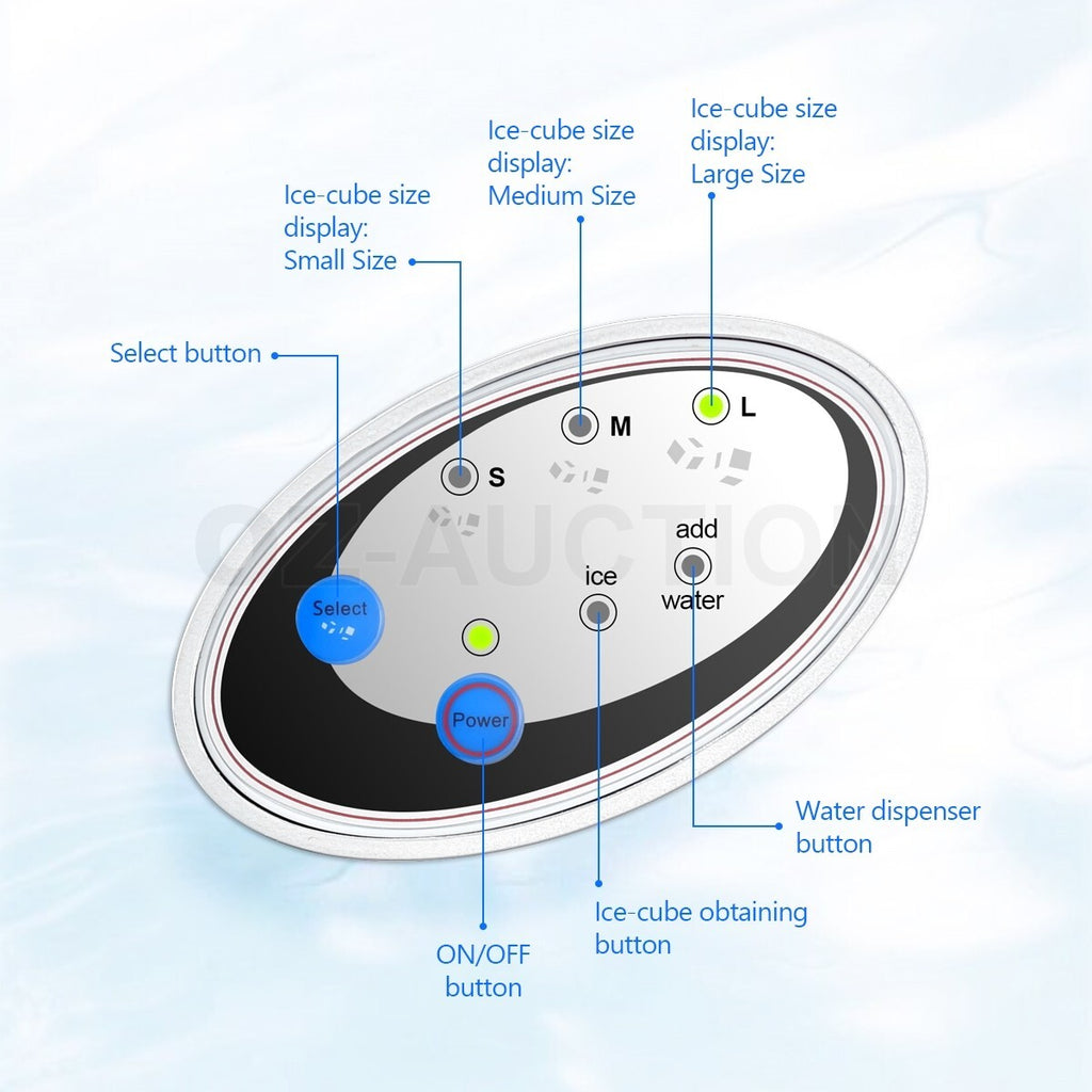 Maxkon 27KG Commercial Ice Maker – Fast Freezing Silver Machine