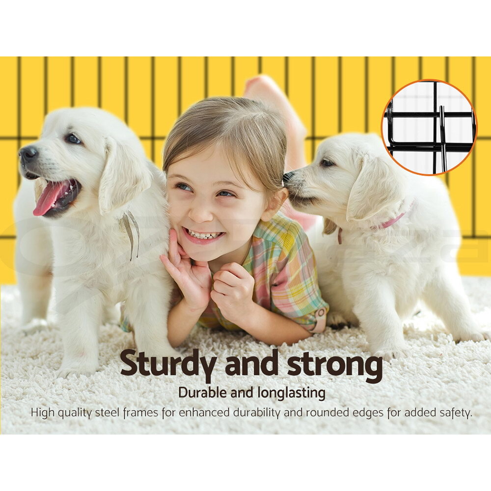 8 Panel Foldable Metal Dog Puppy Playpen Enclosure