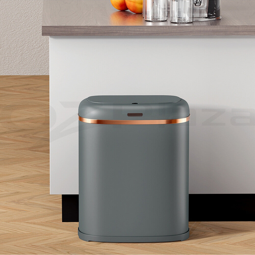Devanti 38L Motion Sensor Bin Automatic Kitchen Trash Grey