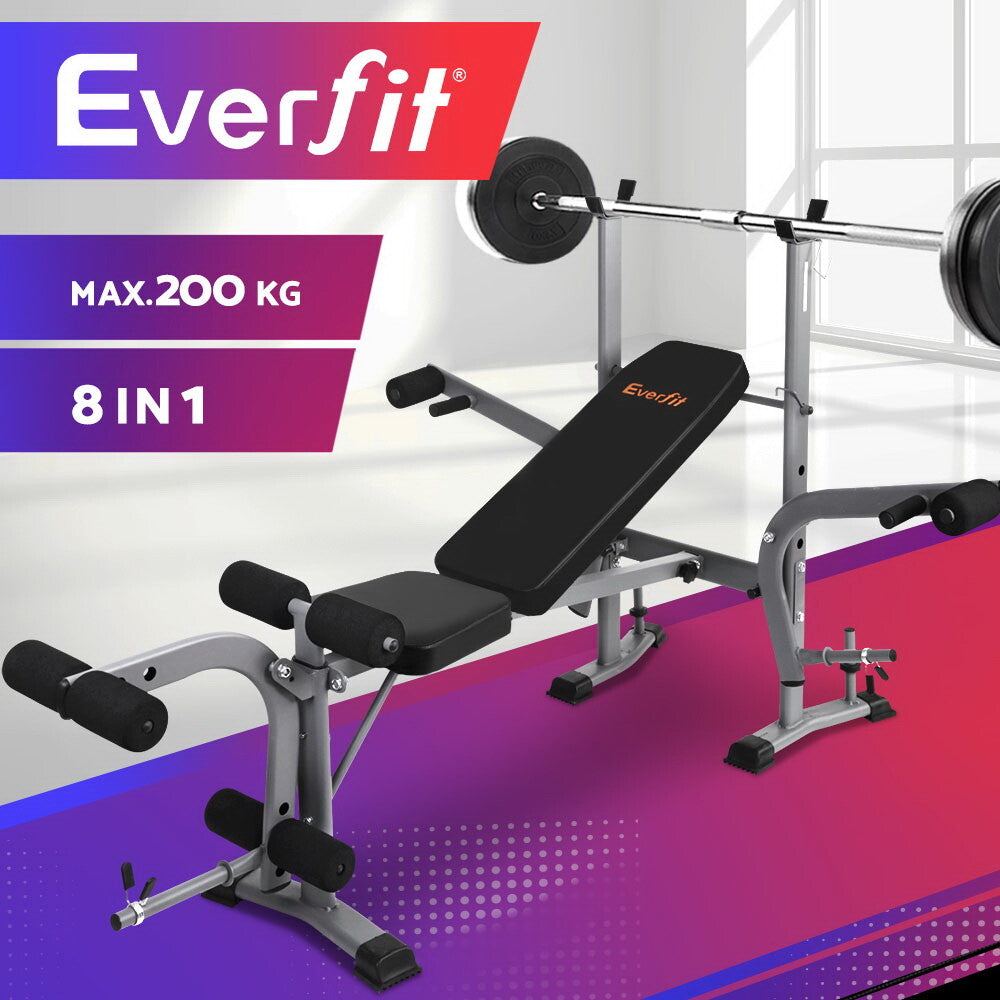 8-in-1 Adjustable Weight Bench Gym Equipment