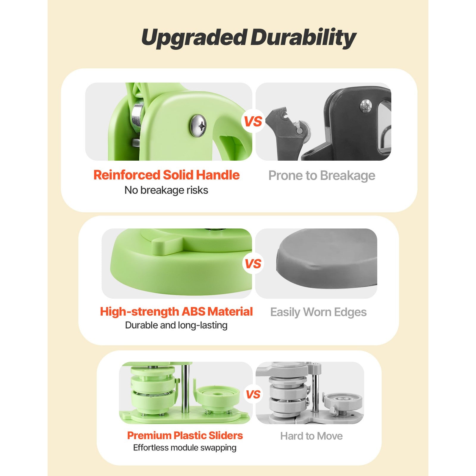 Uimoso Button Maker Machine with 58 mm Mold and 100 Button Components - Green