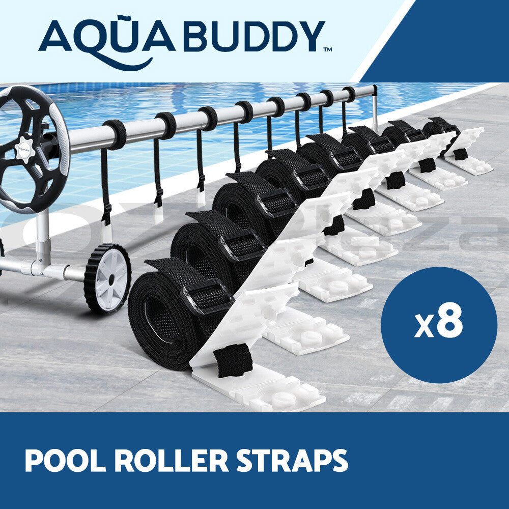 8PCS Pool Cover Roller Attachment Straps Kit Solar Swimming