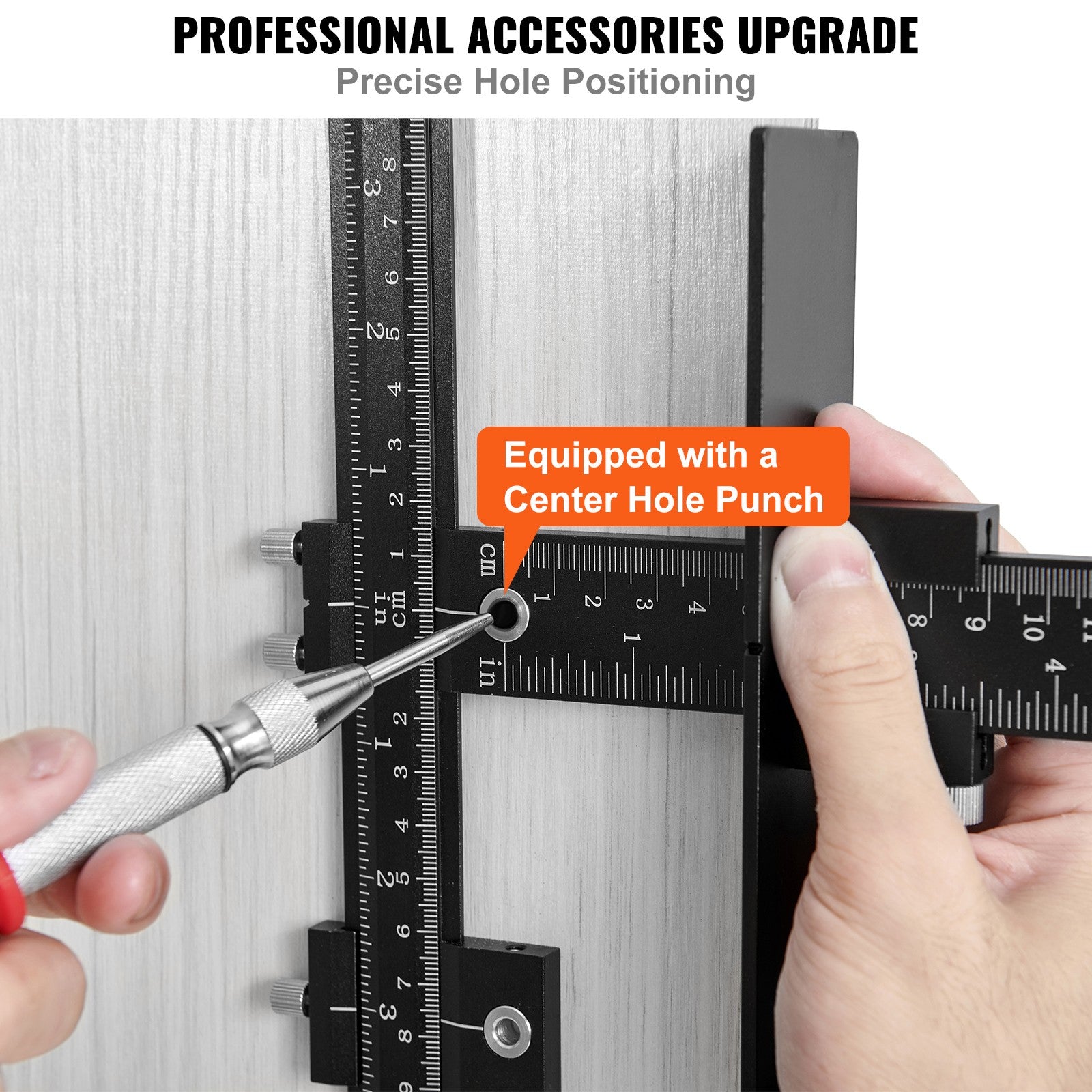 Uimoso Cabinet Hardware Jig Aluminum Alloy Cabinet Handle Jig with Center Punch