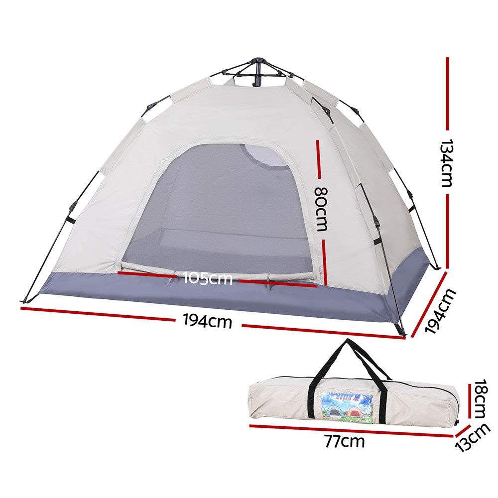 Weisshorn Camping Tent Instant Tent Pop up Outdoor Hiking Tents Hiking Beige