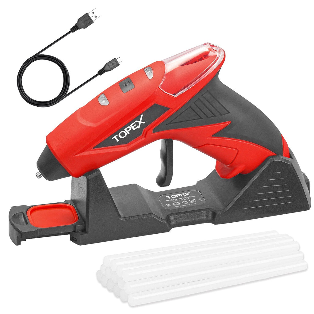 4V Cordless Glue Gun – Hot Melt with 15 Premium Sticks