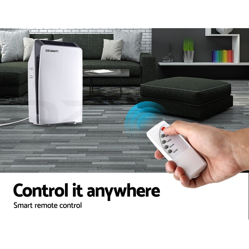 OVCN Air Purifier HEPA Filter Home Carbon Ioniser Cleaner