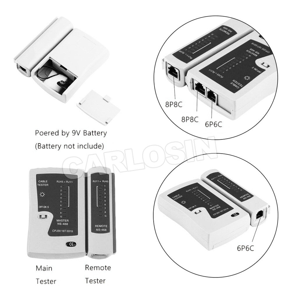 Network Cable Tool Kit LAN Crimper Wire Stripper RJ45 Cat5 Cat6