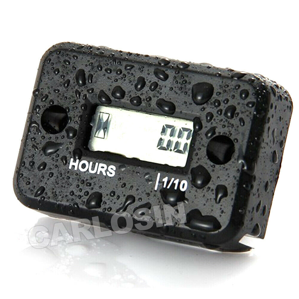 2x Waterproof Digital Hour Meter for Motorcycle Boat Dirt Gas Engine