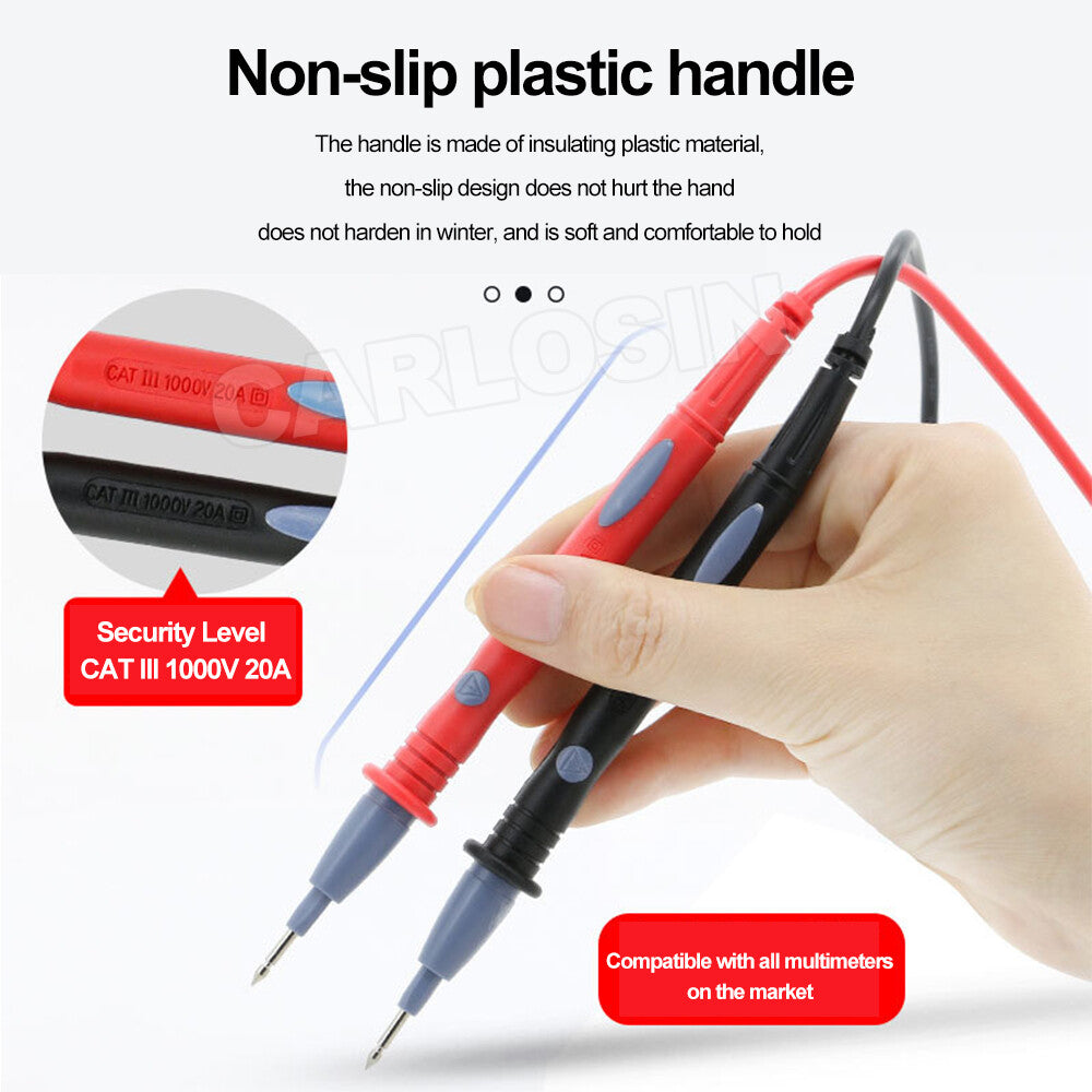 Multimeter Test Leads for Fluke Meter with Alligator Clip Probes 1000V 20A